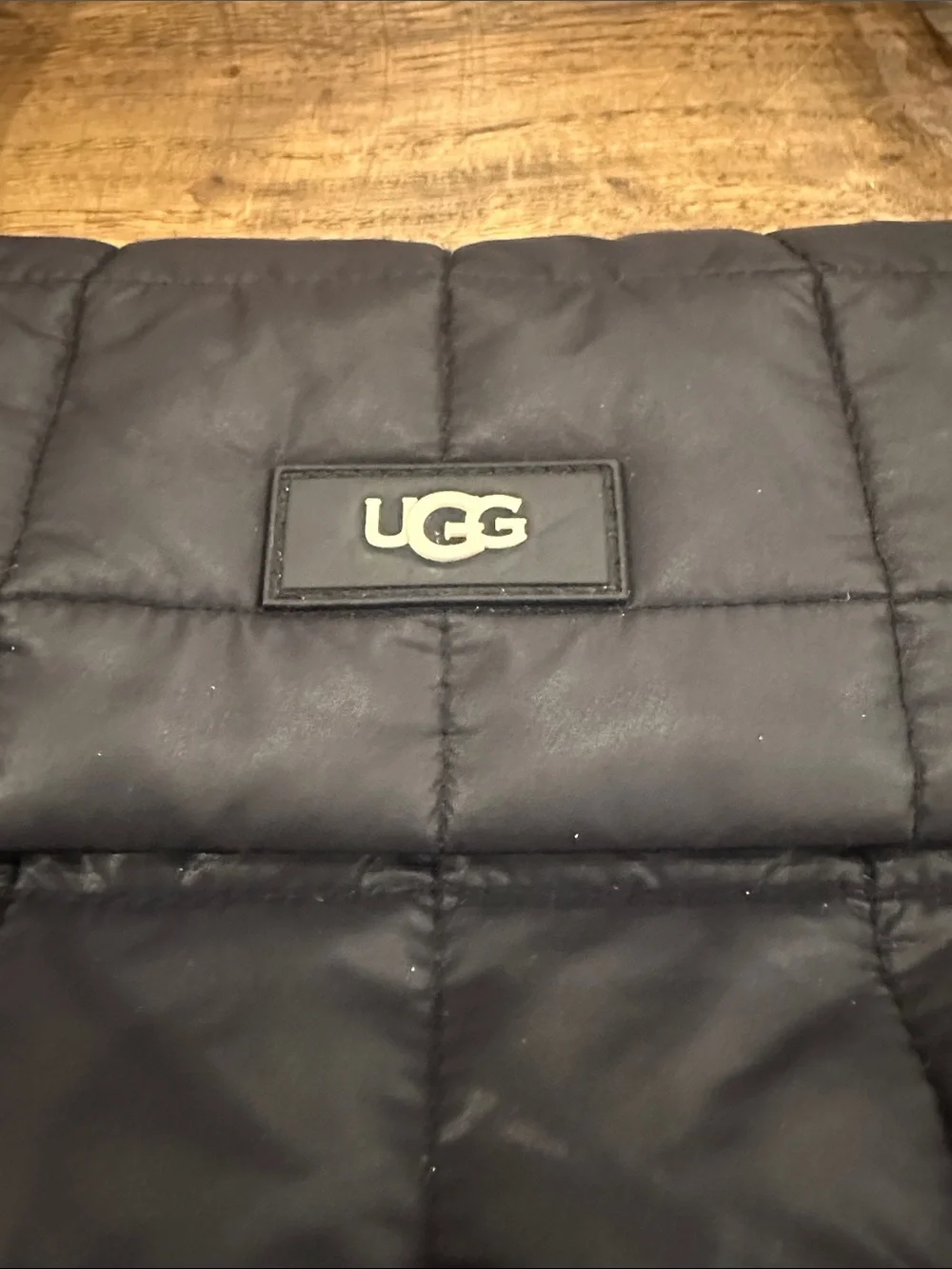 UGG Black Quilted Messenger Crossbody Bag
